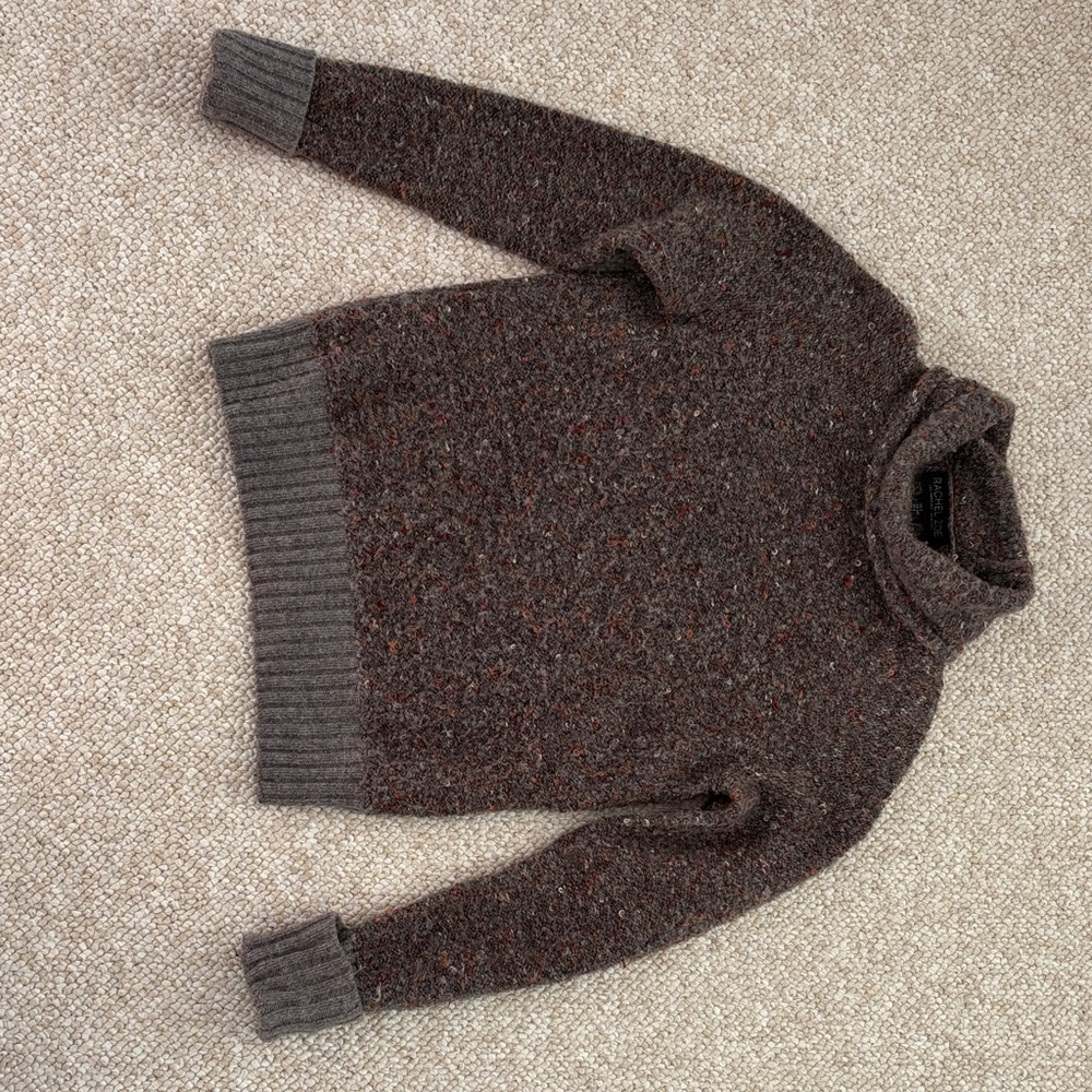 Rachel Zoe Ladies Mixed Dark Brown Colors, Turtleneck Sweater
